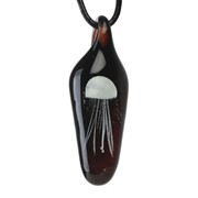 Tall Jellyfish Pendant - White/Black Glow 83100W