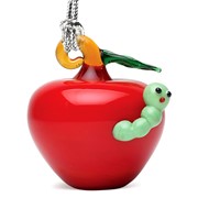 Glassdelights Ornament Apple With Worm 26917