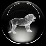 Crystal Paperweight - Lion 51406LN