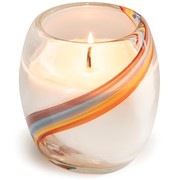 Glisten + Glass Candle - Rainbow Stripe 28209RB-CL