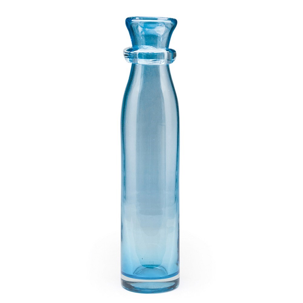 Bottle Rim Vase - Aqua 16in 504003A