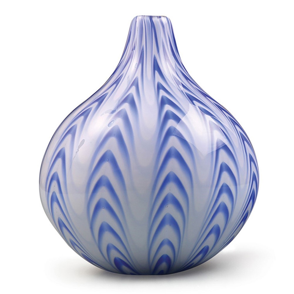 Chevron Teardrop Vase - Royal Blue 26706B