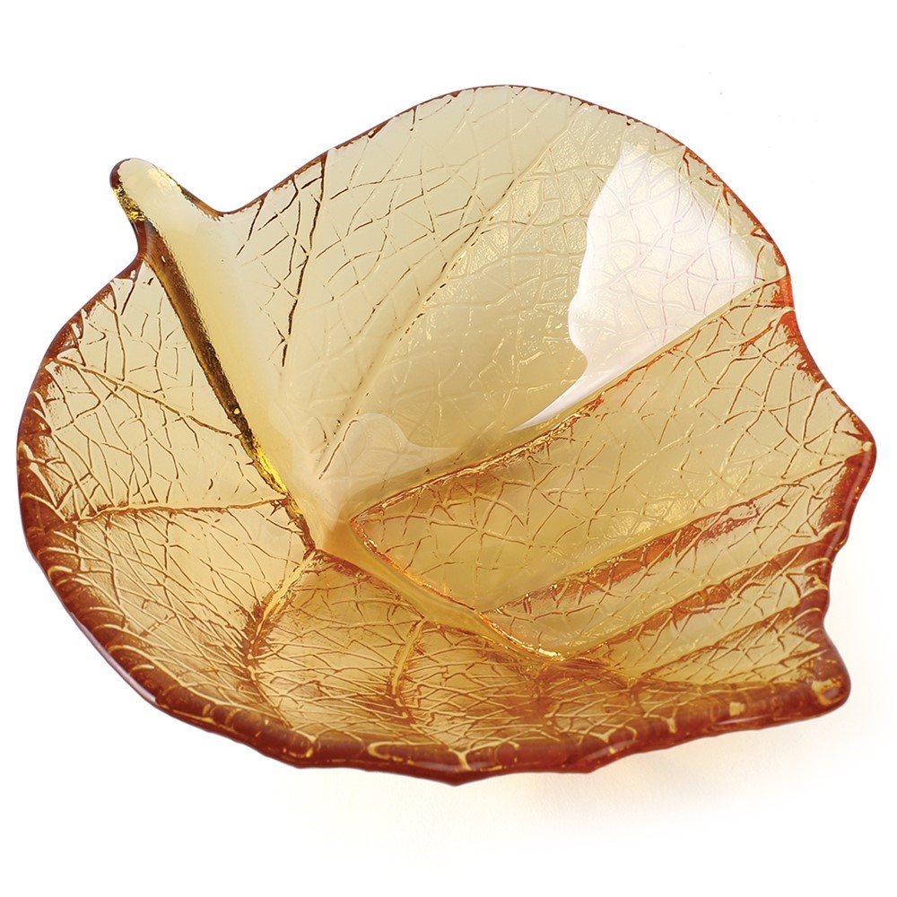 Small Leaf Bowl - Amber 503012A