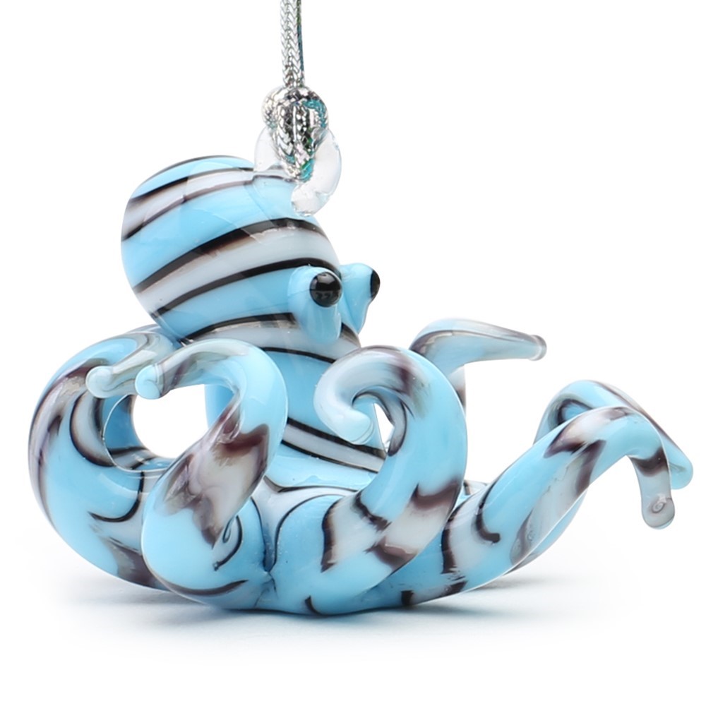 Glassdelights Ornament - Striped Octopus 26916