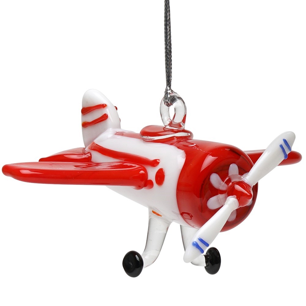 Glassdelights Ornament - Vintage Airplane 26924