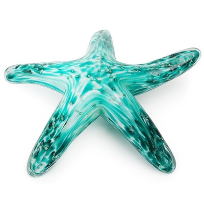 Glisten + Glass Candle Starfish Teal Glow