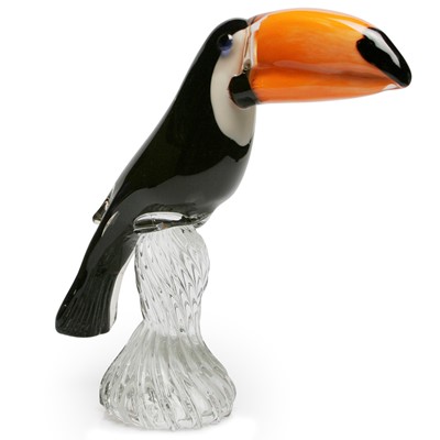 Multicolor Bird Onyx Jasper Gemstone Sculpture - Toucan Dines