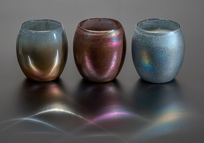 Glisten Glass Candle Rainbow Stripe | Dynasty Gallery