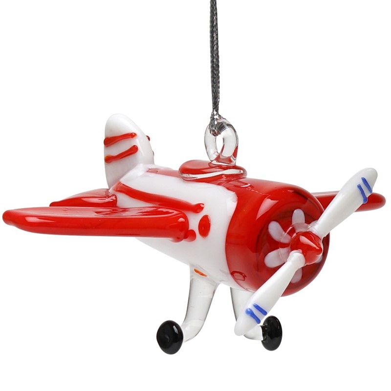 Glassdelights Ornament - Vintage Airplane