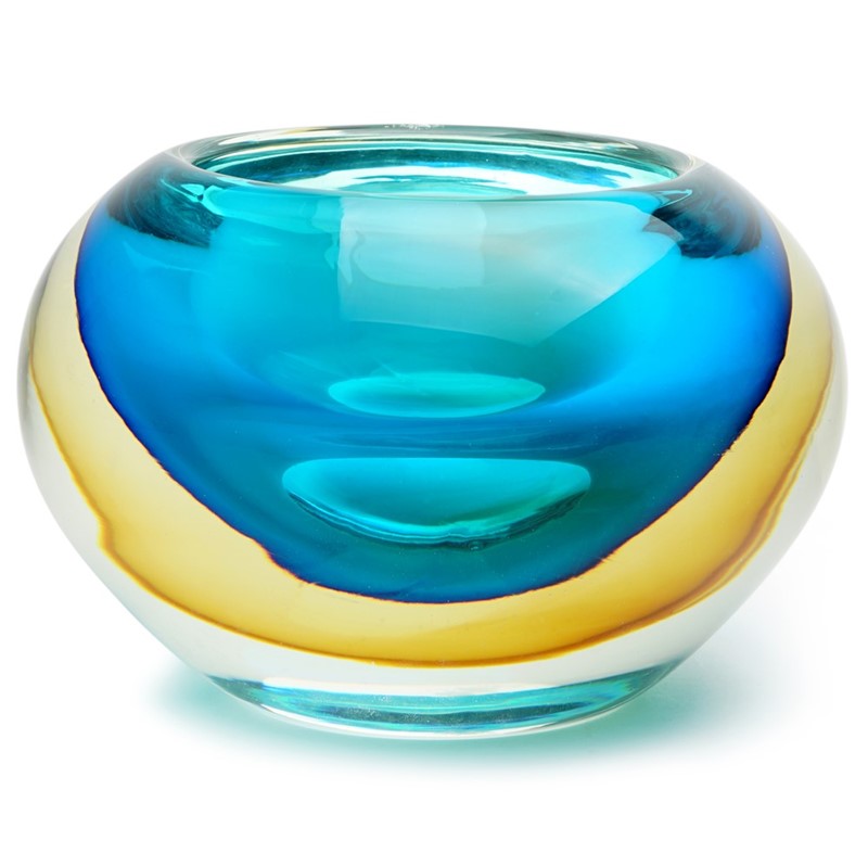 Halo Bowl - Aqua/Amber